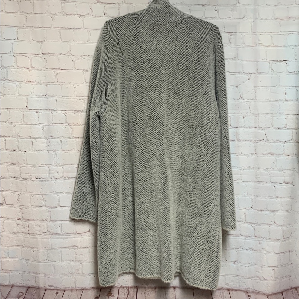 NVLT Knit Herringbone Gray Trench Coat Size 2X - Picture 6 of 6